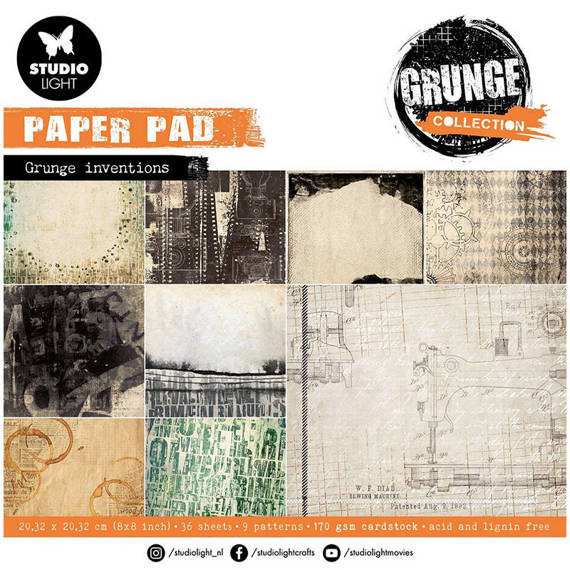 Zestaw papierów 20x20 - StudioLight - Grunge papers Grunge Collection