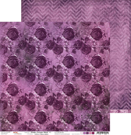 Zestaw papierów 30,5x30,5 - Craft o'clock - Purple-Fuchsia Mood