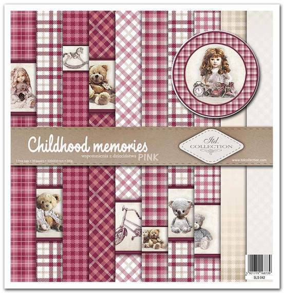 Zestaw papierów 30x30 - Childhood memories pink