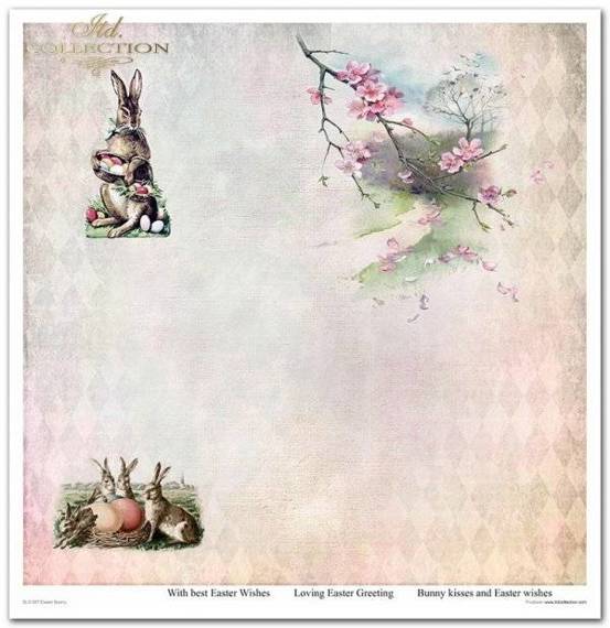 Zestaw papierów 30x30 - Itd Collection - Easter Bunny