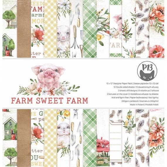 Zestaw papierów 30x30 - P13 - Farm sweet farm