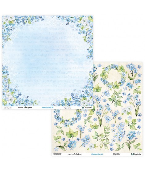 Zestaw papierów 30x30 - ScrapAndMe - Blossom Blue