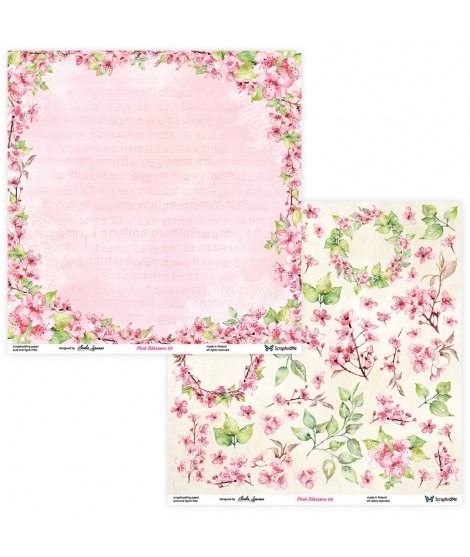 Zestaw papierów 30x30 - ScrapAndMe - Pink Blossom