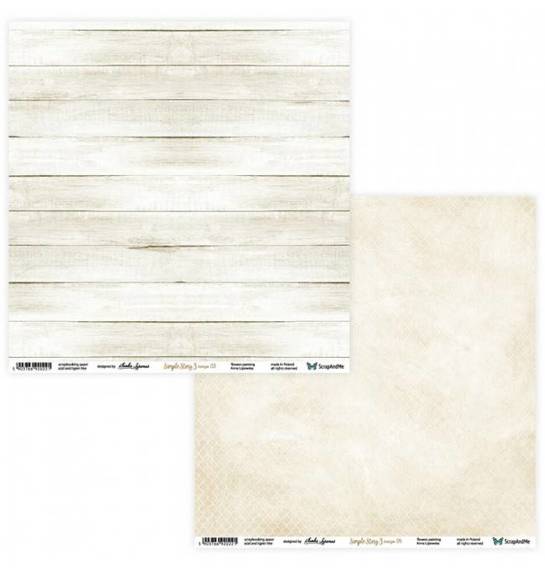 Zestaw papierów 30x30 - ScrapAndMe - Simple Story 3 beige