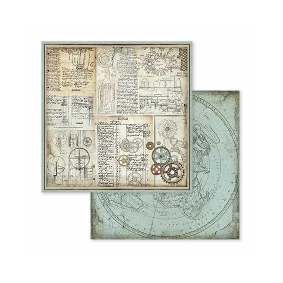 Zestaw papierów 30x30 - Stamperia - Voyages fantastiques