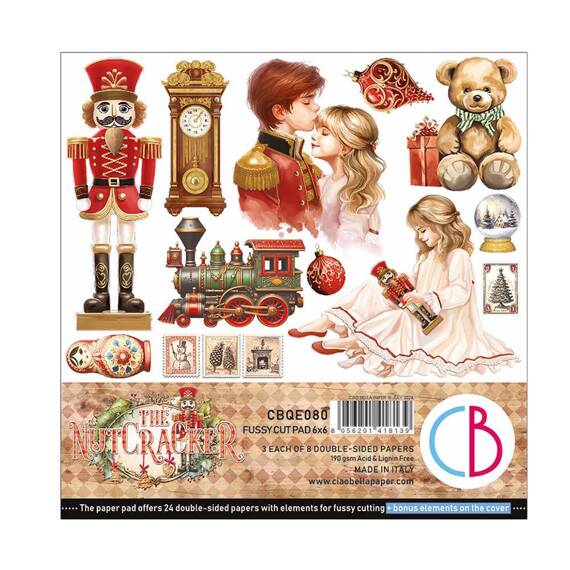 Zestaw papierów do scrapbookingu 15x15cm - Ciao Bella - The Nutcracker