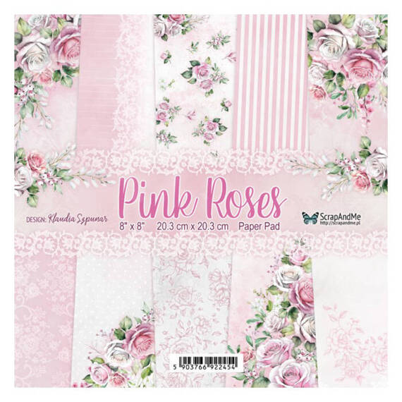 Zestaw papierów do scrapbookingu 20x20 - Scrapandme - Pink Roses