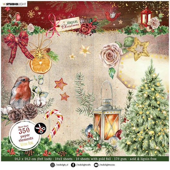 Zestaw papierów do scrapbookingu 20x20 - StudioLight - Magical Christmas