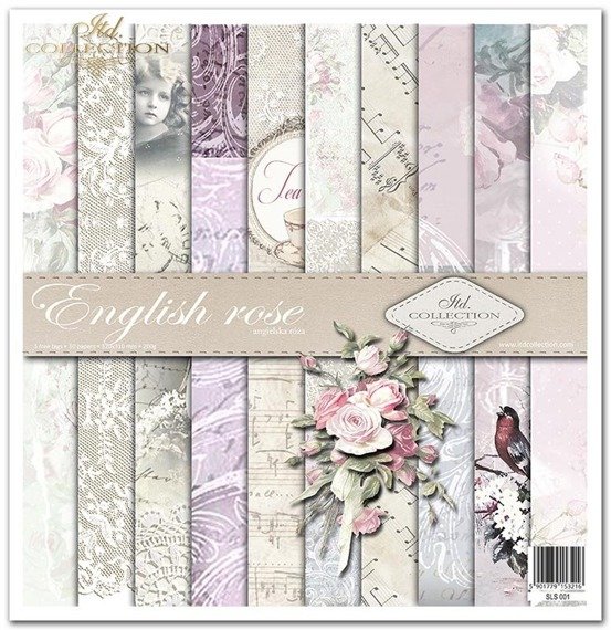 Zestaw papierów do scrapbookingu 30x30 - English rose