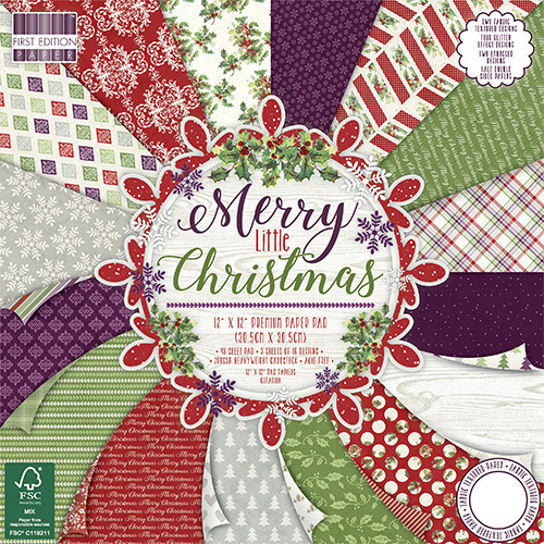 Zestaw papierów do scrapbookingu 30x30 - First Edition - Merry Little Christmas