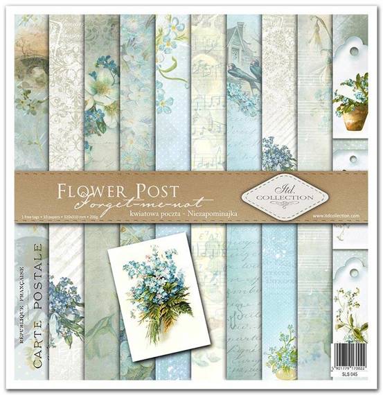 Zestaw papierów do scrapbookingu 30x30 - Itd Collection - Flower Post - Forget me not