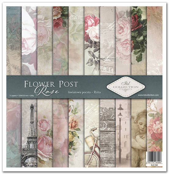 Zestaw papierów do scrapbookingu 30x30 - Itd Collection - Flower Post - Rose