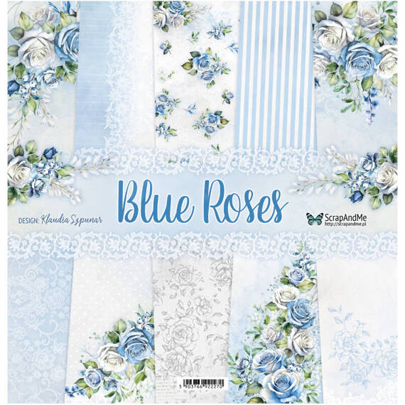 Zestaw papierów do scrapbookingu 30x30 - ScrapAndMe - Blue Roses