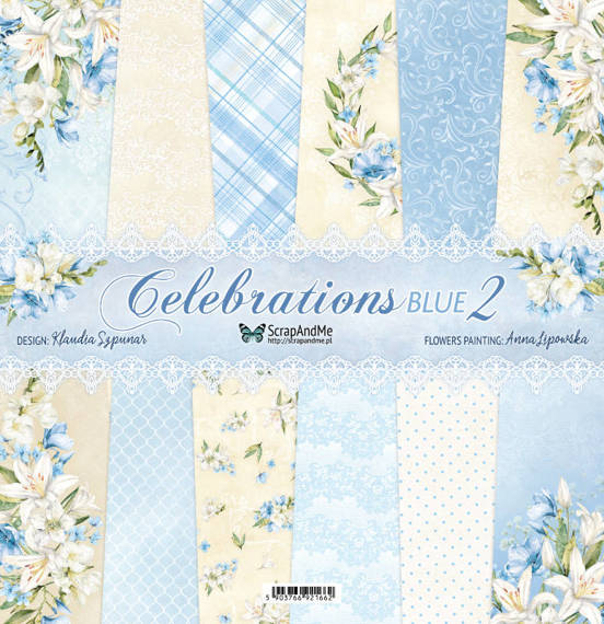 Zestaw papierów do scrapbookingu 30x30 - ScrapAndMe - Celebrations Blue 2