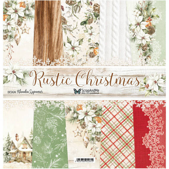 Zestaw papierów do scrapbookingu 30x30 - ScrapAndMe - Rustic Christmas