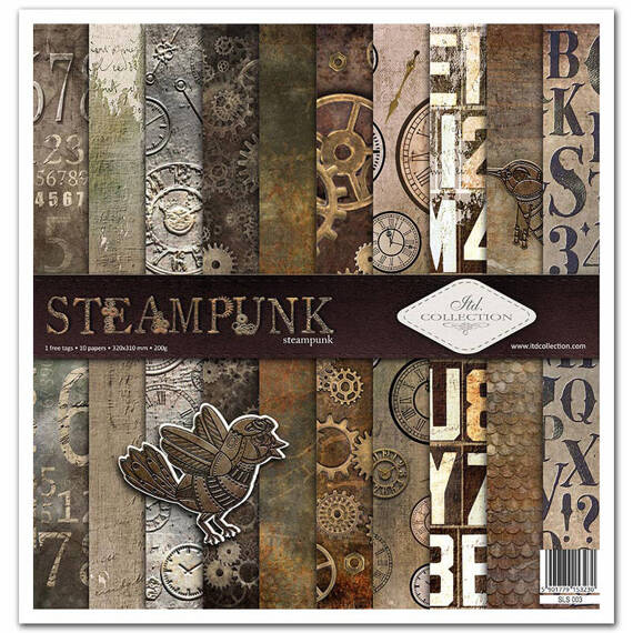 Zestaw papierów do scrapbookingu 30x30 - Steampunk