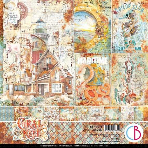 Zestaw papierów do scrapbookingu 30x30cm - Ciao Bella - Coral Reef