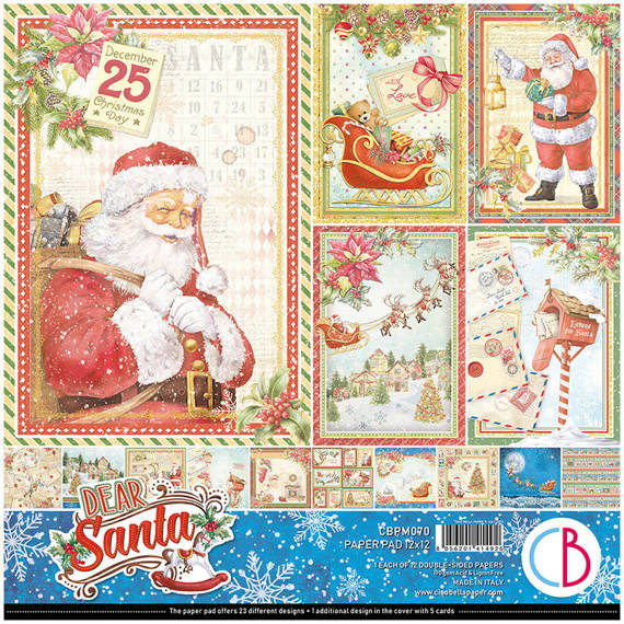 Zestaw papierów do scrapbookingu 30x30cm - Ciao Bella - Dear santa