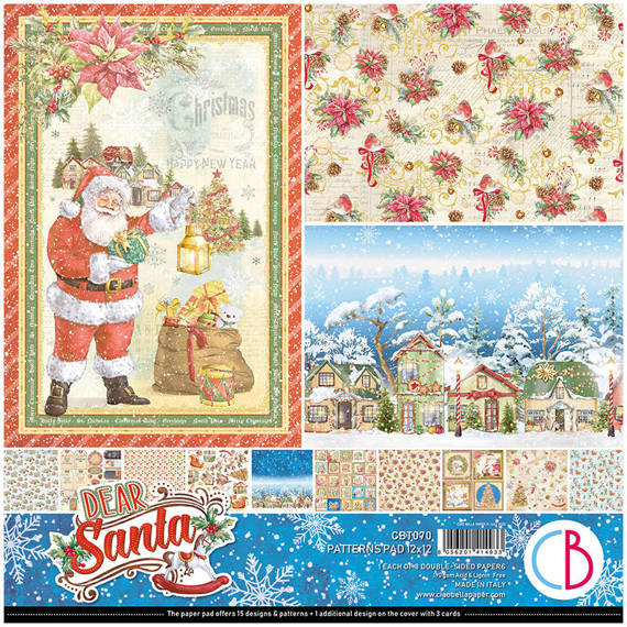 Zestaw papierów do scrapbookingu 30x30cm - Ciao Bella - Dear santa