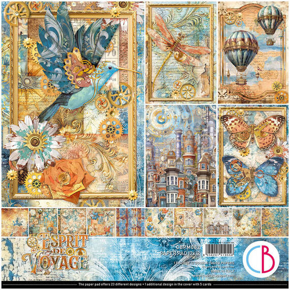 Zestaw papierów do scrapbookingu 30x30cm - Ciao Bella - Esprit de Voyage