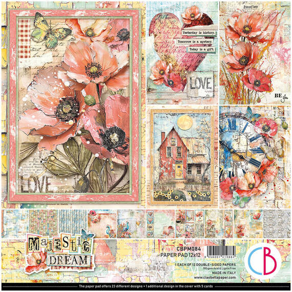 Zestaw papierów do scrapbookingu 30x30cm - Ciao Bella - Majestic Dream