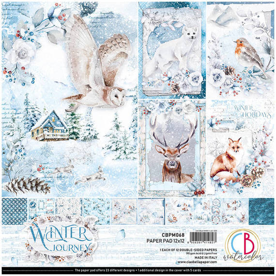 Zestaw papierów do scrapbookingu 30x30cm - Ciao Bella - Winter journey