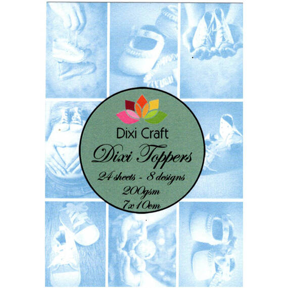 Zestaw papierów do scrapbookingu 7x10 cm - Dixi Craft ciąża, buciki, noworodek