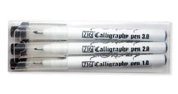 Zestaw pisaków do kaligrafii (1,2,3mm)