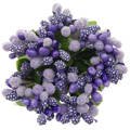 Bukiecik - kwiatki kulki - fioletowo liliowy