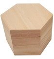 Drewniane pudełko sześciokątne otwierane 13.7 x 11.9 x 9cm