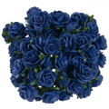 Królewskie niebieskie różyczki otwarte 10mm - 50szt