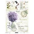 Papier decoupage SOFT ITD-S003 - A4 - Itd Collection - Lawenda, zioła, kwiaty, motyle