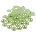 Półperełki kwiatuszki - zielone - 12mm