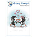 Stempel - Whimsy Stamps - Kissing Penguins / para młoda pingwiny