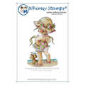 Stempel - Whimsy Stamps - Skippy and Bobbin - dziewczynka i piesek