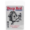 Stempel gumowy - Deep Red - Rustic Birdhouse budka dla ptaków