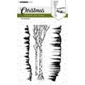 Stempel przezroczysty - StudioLight - Christmas Tree landscape drzewa choinki