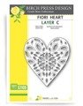 Wykrojnik - Birch Press Design - Fiori Heart C serce