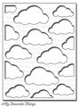 Wykrojnik - Die-namics - Cloud Cover-Up MFT-457 tło w chmurki