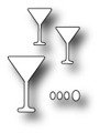 Wykrojnik - Memory Box - Cocktail Hour 99353 kieliszki koktajlowe i oliwki