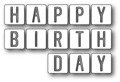 Wykrojnik - Memory Box - Happy Birthday Tiles