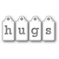 Wykrojnik - Poppystamps - Hugs Tags tagi z przeszyciami