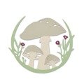 Wykrojnik Sizzix Thinlits - Mushroom Wreath - Grzyby 