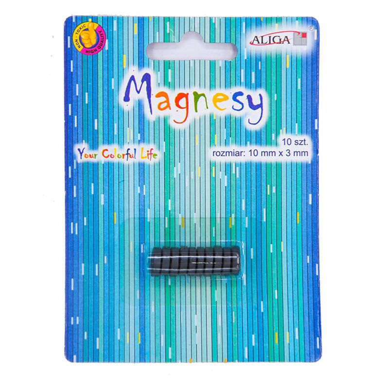 Magnesy ferrytowe - 10mmx3mm - 10szt