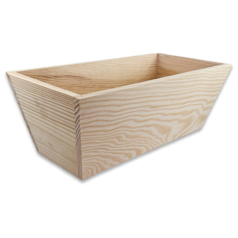 Drewniana skrzynka na kwiaty duża 34,5×17×12,5 cm - pojemnik dekoracyjny do ozdabiania