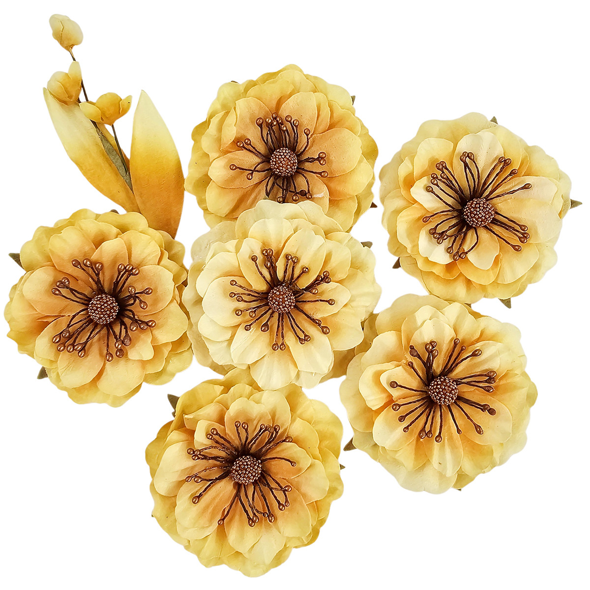 Kwiaty papierowe - Prima - Honey Bloom
